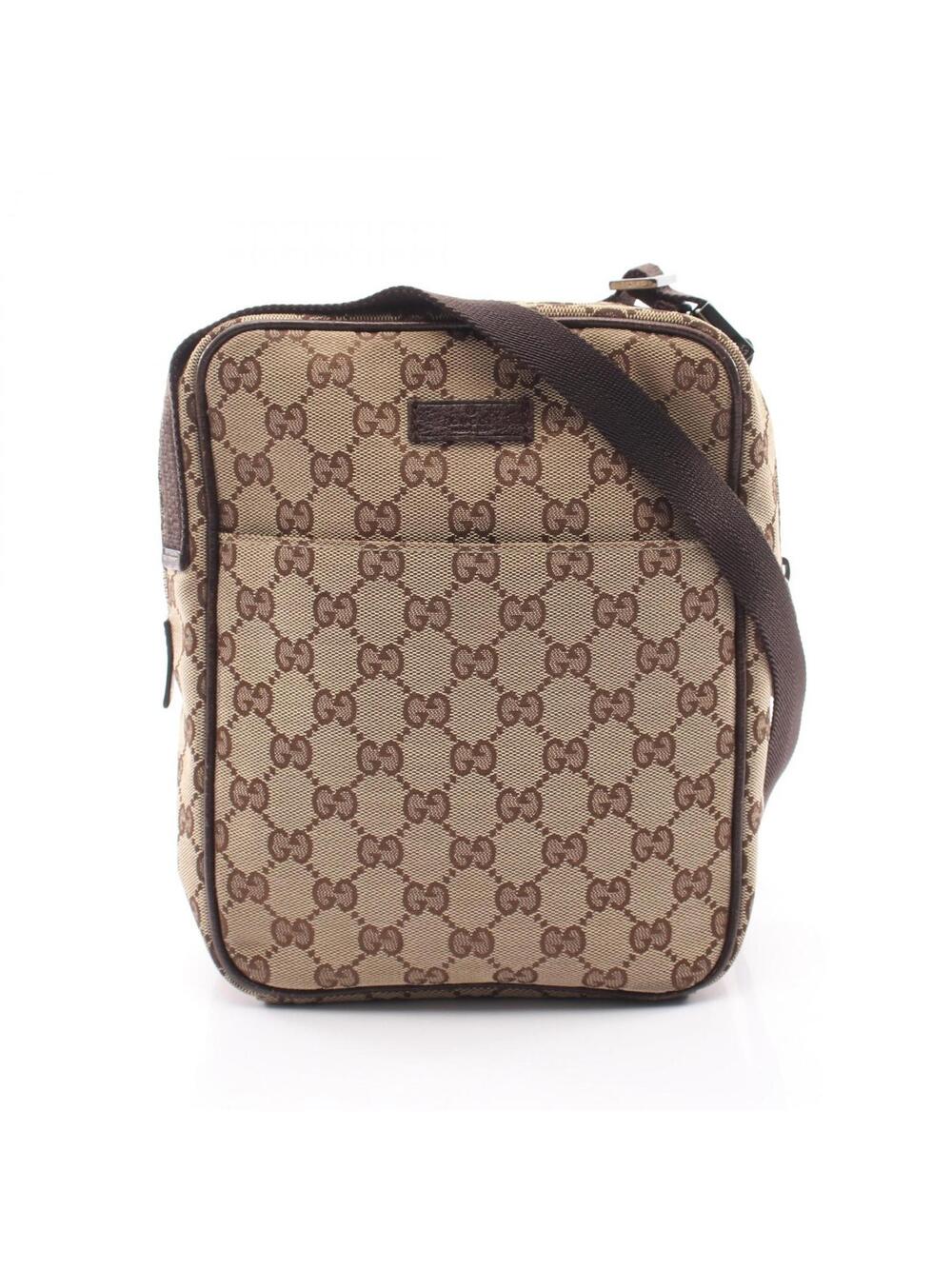 Gucci Gg Canvas Shoulder Bag Leather #279642G47B